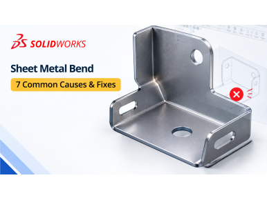 SOLIDWORKS Sheet Metal Bend Not Working? 7 Common Causes & Fixes